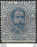 1893 Italia Umberto I 25c. Azzurro Mc MNH Sassone N. 62 - Andere & Zonder Classificatie