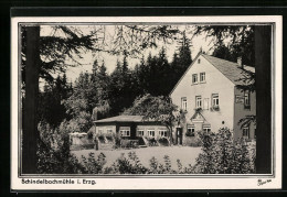 AK Marienberg, Gasthaus Schindelbachmühle, Bes.: Kurt Keinert  - Marienberg