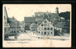 AK Heidenheim, Ortsansicht Mit Kirche Und Schloss  - Heidenheim