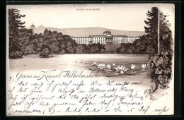 Lithographie Kassel-Wilhelmshöhe, Schloss Wilhelmshöhe Aus Der Ferne  - Kassel