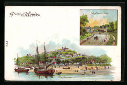 Lithographie Hamburg-Blankenese, Helgoländer Allee  - Blankenese