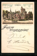 Lithographie Wilhelmshöhe, Die Löwenburg Mit Pferdewagen  - Other & Unclassified