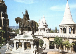 72288071 Budapest Fischerbastei Sankt Stefan Statue Budapest - Ungarn