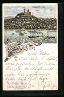 Lithographie Hamburg-Blankenese, Süllberg Mit Dampfern  - Blankenese