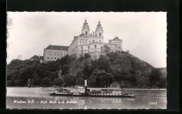 AK Wachau, Stift Melk Mit Donaudampfer Aschach  - Autres & Non Classés