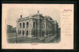 Relief-AK Augsburg, Stadttheater  - Sonstige & Ohne Zuordnung