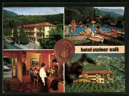 Cartolina Meran, Hotel Steiner, Laurinstrasse 60, Empfang, Pool  - Other & Unclassified
