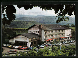 Cartolina Kaltern A. Der. Weinstrasse, Hotel Weingarten, Parkplatz Und Restaurant  - Autres & Non Classés