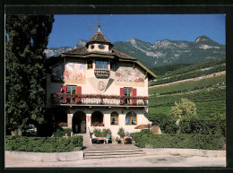 Cartolina Kaltern A. Der. Weinstrasse, Gasthof Zum Kalterer See, Haus Mit Fassadenbemalung  - Other & Unclassified