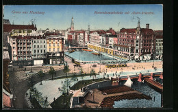 AK Hamburg, Reesendammbrücke Mit Alster-Arkaden  - Mitte