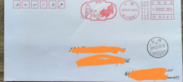 China Cover,2018 Year Of Dog    and Pig,postage Machine Stamp - Covers