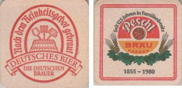 5002742 Bierdeckel Quadratisch - Peschl Passau - Deutscher Brauer - Beer Mats