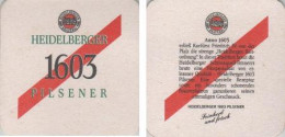 5001359 Bierdeckel Quadratisch - Heidelberger - Anno 1603 - Beer Mats
