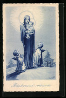 Künstler-AK Maria Mit Jesuskind Und Weihnachtsengeln  - Engelen