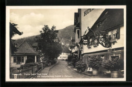 AK Herrenalb, Partie Beim Post-Hotel Zum Ochsen  - Bad Herrenalb