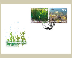 Liechtenstein 2024 Europa CEPT Undewater Fauna And Flora Fishes River Algae FDC - Poissons