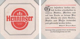 5002678 Bierdeckel Quadratisch - Henninger - Brauerei Seit 1869 - Sous-bocks