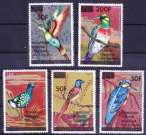 Comoros 1979 MNH 5v, OVP Birds, Malagasy Kingfisher, Bee-eater, Sunbird - Coucous, Touracos