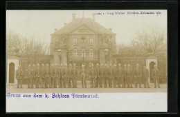 AK München /Fürstenried, Soldaten Vor Dem Schloss  - München