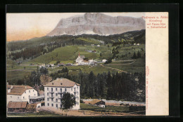 Cartolina Pedraces, Ansichten Pedraces Und Abtei Mit Fanes-Alpe Und Schwefelbad  - Other & Unclassified