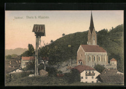 Cartolina Theis Bei Klausen, Ortspartie Mit Kirche  - Sonstige & Ohne Zuordnung