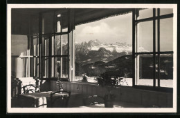 Cartolina Oberbozen, Hotel Friedl - Innenansicht Mit Blick Aus Dem Fenster  - Autres & Non Classés