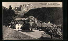 Cartolina Tiers, Gasthof Und Pension Rose Zur Post Mit Bergpanorama  - Other & Unclassified