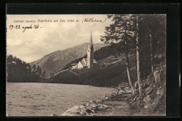 Cartolina Durnholz Am See /Sarntal, Seeblick Mit Kirche  - Other & Unclassified