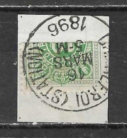 TX1  Chiffre Dans Un Double Ovale - Demi-timbre Sur Fragment - Oblit. Centrale CHARLEROI (STATION) - LOOK!!!! - Timbres