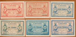 1914-18 // C.D.C. // BAYONNE (Pyrénées-Atlantiques 64) // 10 Billets // Série - Date - Valeurs Différentes - Chambre De Commerce