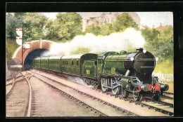 Artist's Pc Waterloo-Bournemouth Express, Southern Railway, Eton Of The School Class, Englische Eisenbahn  - Trains