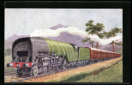 Artist's Pc Scotch Express LNER High Pressure 4-Cylinder Compound Locomotive, Englische Eisenbahn  - Trains