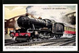 Artist's Pc County Of Hereford No 1019, British Railways, Englische Eisenbahn  - Treni