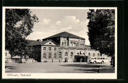 AK Göttingen, Bahnhof, Frontansicht Mit Autobus  - Göttingen