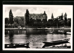 AK Offenbach A. M., Schloss, Wasserseite Mit Kanubooten  - Offenbach