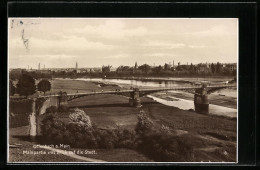 AK Offenbach A. Main, Mainpartie Mit Blick Auf Die Stadt  - Offenbach