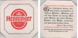 5003020 Bierdeckel 8-eckig - Henninger - Brauerei - Beer Mats