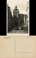Rothenburg Ob Der Tauber Weißer Turm Strassen Ansicht Echtfoto-AK 1930 - Rothenburg O. D. Tauber