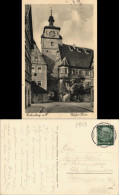 Ansichtskarte Rothenburg Ob Der Tauber Weißer Turm Strassen Ansicht 1935 - Rothenburg O. D. Tauber