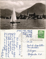 Ansichtskarte Egern-Rottach-Egern Segelboot Vor Der Stadt 1956 - Other & Unclassified