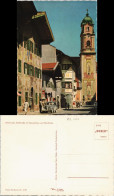 Ansichtskarte Mittenwald Dorfstraße Mit Neunerhaus Und Pfarrkirche 1955 - Mittenwald