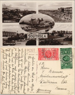 Southsea-Portsmouth Multi-View-Card 5 Views, Stadt-Ansichten 1955 - Altri & Non Classificati