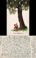 Ansichtskarte  Kinder Als Soldaten WK1 Militaria Unterm Kastanienbaum 1917 - Guerre 1914-18