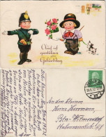 Mädchen Und Polizist Kinder Glückwunsch/Grußkarten: Geburtstag 1932 - Compleanni