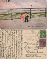 Ansichtskarte  Künstlerkarte Mit Kindern "Die Blume Soll Dir`s Zeigen" 1922 - Pittura & Quadri