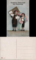 Ansichtskarte  Künstlerkarte Militär Mit Glückwunsch Zum Namenstag 1910 - Unclassified