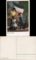 Militär/Propaganda "Heil Und Gruss" Kinder Mit Flagge, Gewehr, Blumen 1915 - War 1914-18