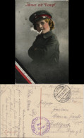 Immer Mit Dampf, Junge Rauchend In Uniform 1916   Gel Deutsche Feldpost - Guerra 1914-18