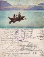 Künstlerkarten Militär "Liebesfahrt" 1918   1. Weltkrieg Gelaufen Feldpost - Non Classificati