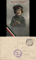 Hänschen In Feldgrau Kind-Soldat Rauchend 1916   Gel Deutsche Feldpost - Guerra 1914-18
